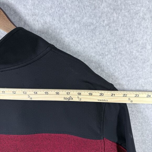 SwissTech Jacket Softshell Hybrid Mens Sz 2XL Black Red Heather Full Zip - Picture 7 of 12
